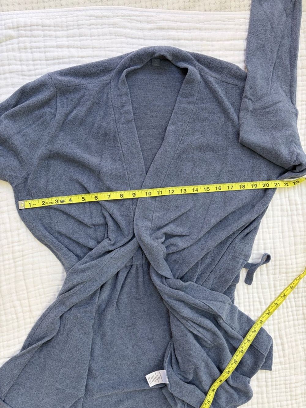 Barefoot Dreams CozyChic Ultra Lite Robe XL Blue Gray Lounge Cardigan - Picture 5 of 7